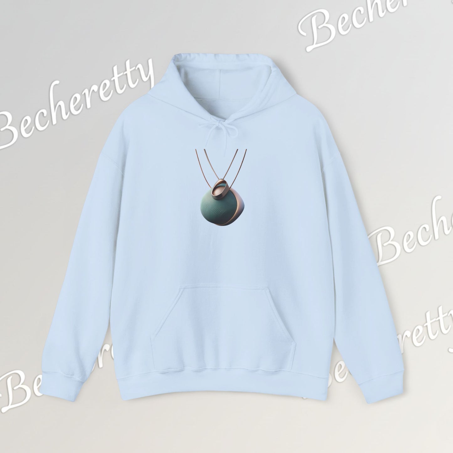 Abstract 3D Geometric Necklace Hoodie - Art Graphic Becheretty - Unisex, Original Gift for Friends