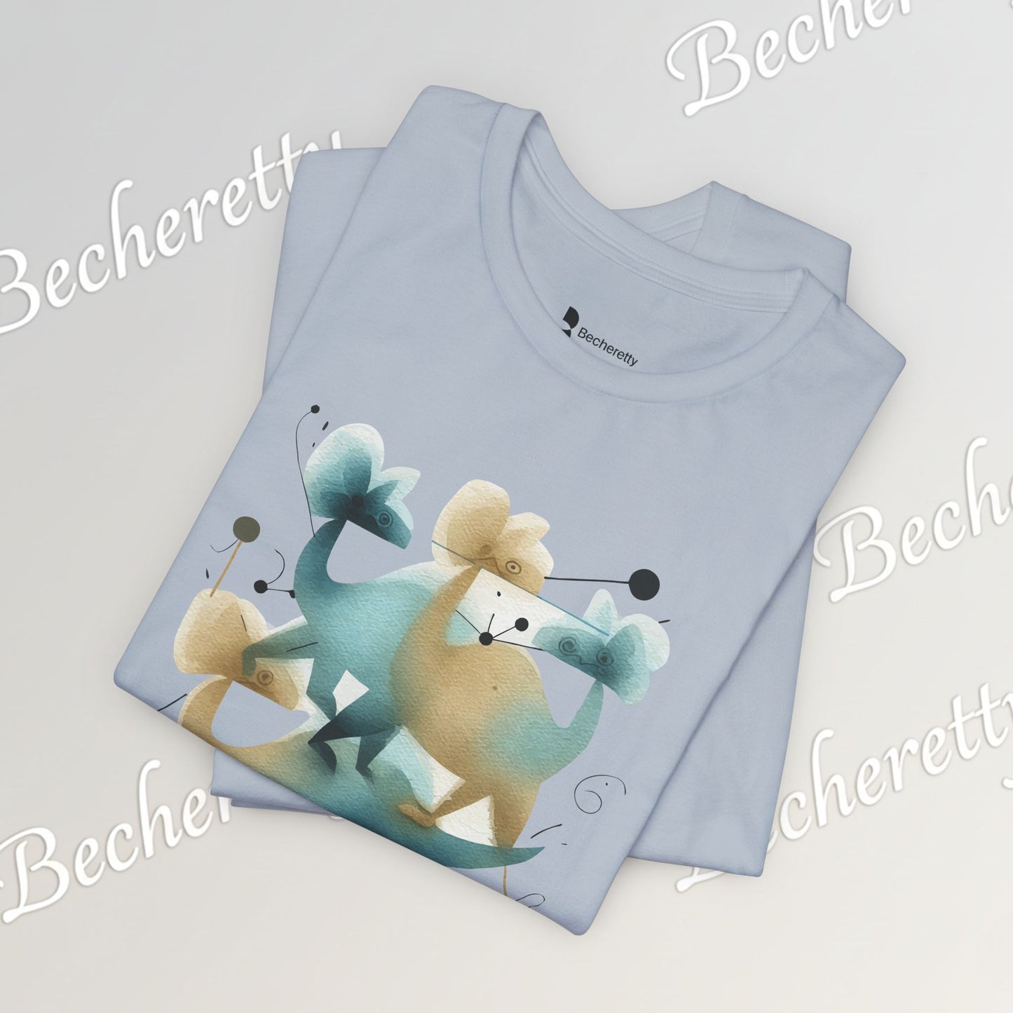 Abstract Balance "Dino"  Modern Graphic T-Shirt - Art Graphic Becheretty - Original abstract Illustration