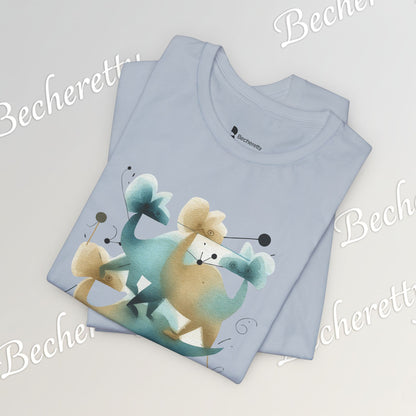 Abstract Balance "Dino"  Modern Graphic T-Shirt - Art Graphic Becheretty - Original abstract Illustration