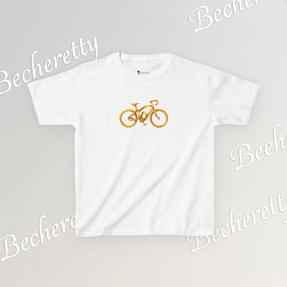 Artistic "Golden Bike" Tee Becheretty - Perfect for Sports Fans, Birthday Gifts, Playdates, Summer Fun