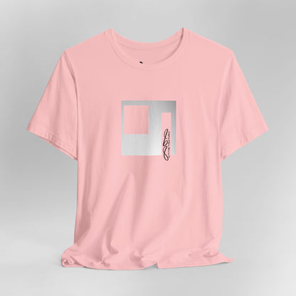 Cubist Portal Premium Tee - Minimalist Art Graphic Becheretty - Design that merges architectural precision and abstract expressionism.