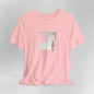 Cubist Portal Premium Tee - Minimalist Art Graphic Becheretty - Design that merges architectural precision and abstract expressionism.
