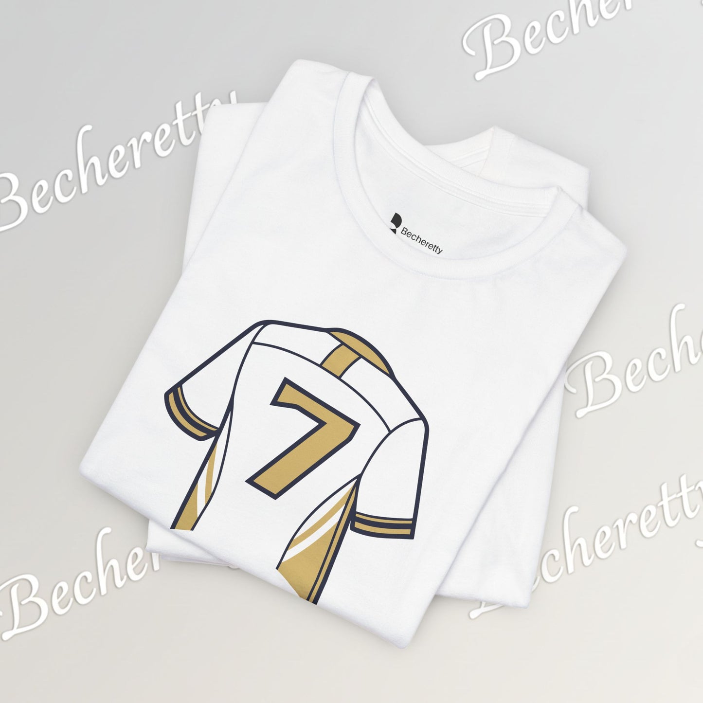 T-shirt - Number 7 GOAL - Art Graphic Minimalist Becheretty - Casual Wear - Team Spirit
