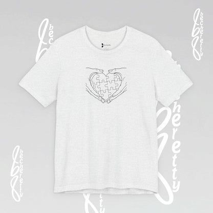 Autism Awareness T-Shirt  "My Heart is Yours" - Becheretty Minimalist design - Unisex, casual wear.