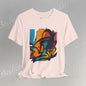 "Neon Fracture" — T-Shirt Becheretty - It captures the aesthetic of the shapes while nodding to those electric 80s/90s colors.