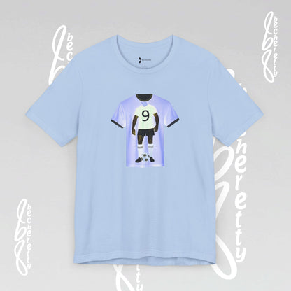 Soccer T-shirt Number 9 - Graphic Becheretty - Wearable Art Tee - Soccer Fans