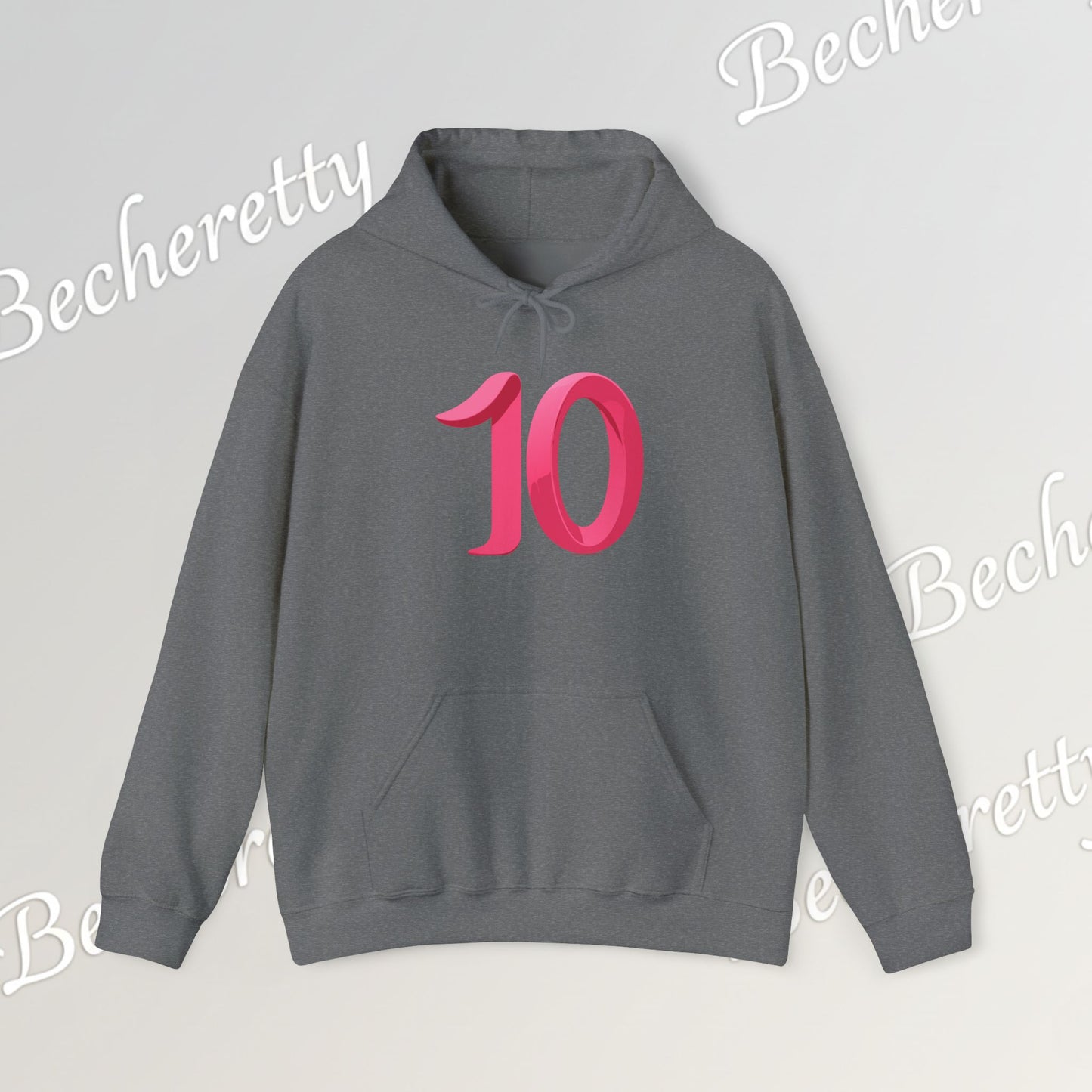 The "Perfect 10" Signature Hoodie - Art Minimalist Becheretty - Perfect balance between soft aesthetics and high-impact style.