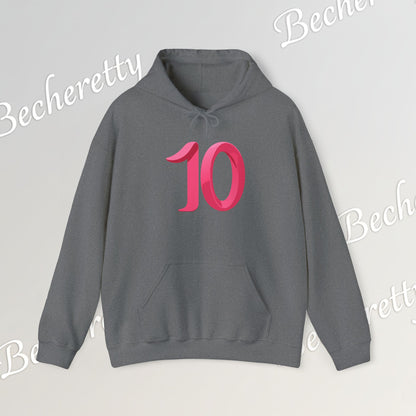The "Perfect 10" Signature Hoodie - Art Minimalist Becheretty - Perfect balance between soft aesthetics and high-impact style.
