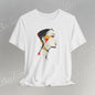 Abstract Profile Art Tee Becheretty — Minimal Geometric Woman Portrait T-Shirt