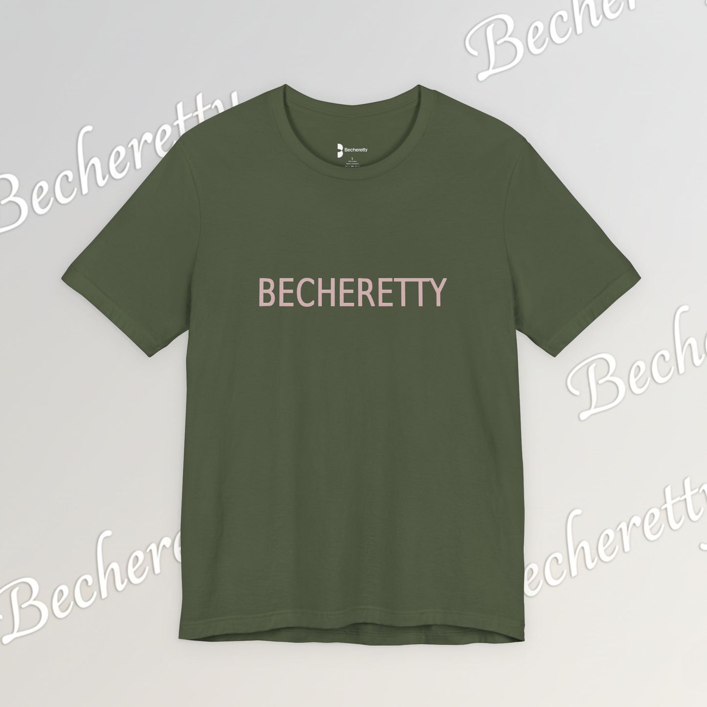 Minimalist Logo Tee Becheretty - Short Sleeve- Casual Style, Unisex - Relaxed Fit Top - Everyday wear