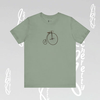 Retro Bicycle Graphic Tee Becheretty - Unisex Cotton T-Shirt, Perfect for Cycling Enthusiasts, Casual wear