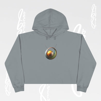 Artistic Necklace Graphic Crop Hoodie Becheretty - Minimal Fashion expression for Art Lovers