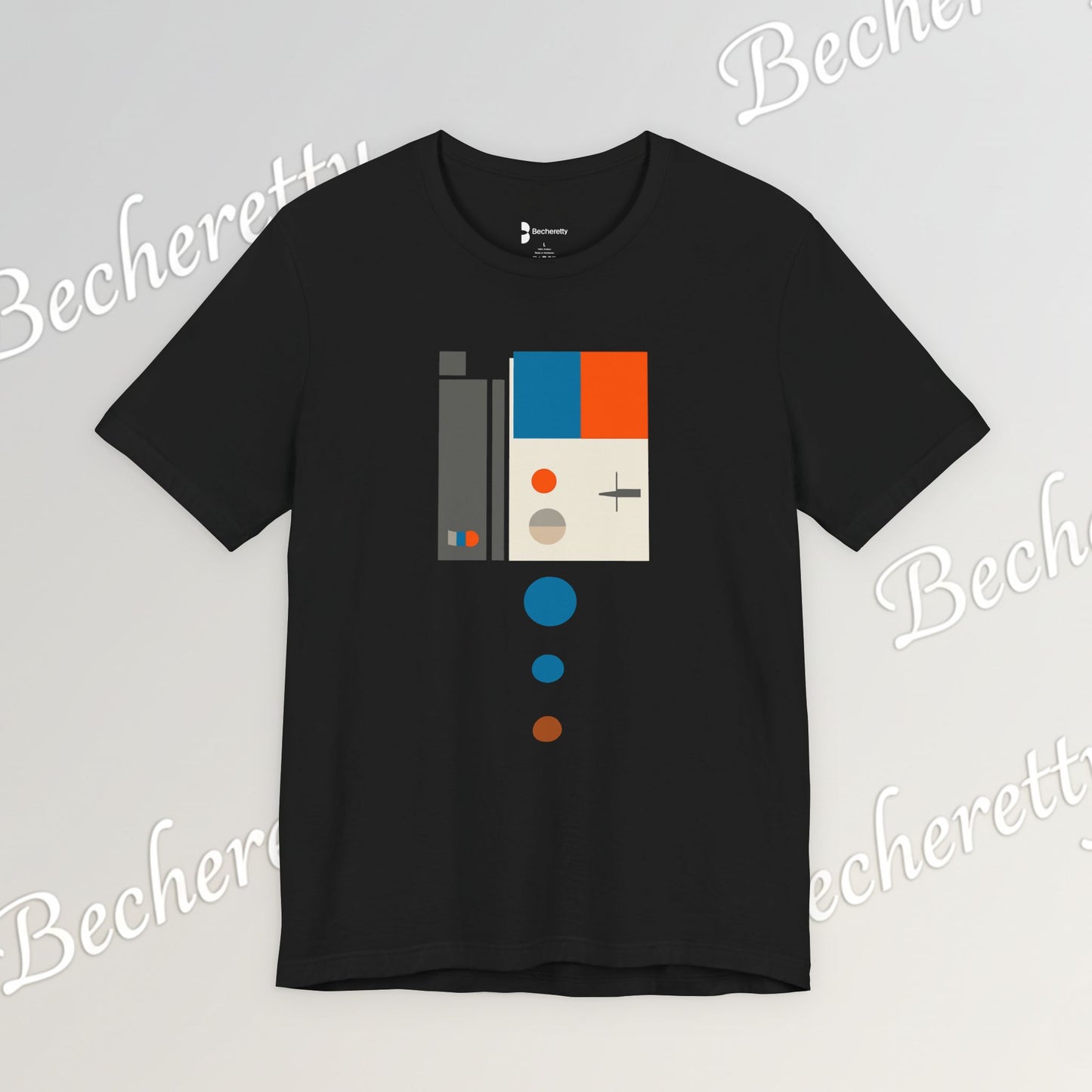 Artistic Graphic T-Shirt Becheretty - Perfect Gift for Art Lovers - Bauhaus-inspired geometric artwork