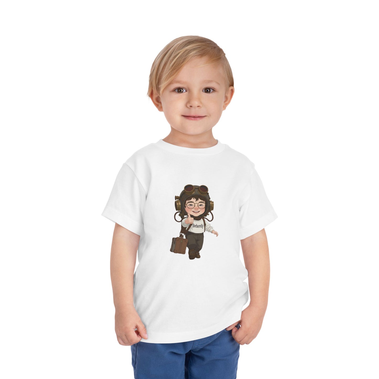 Toddler Tee  "Aviation Pilot" — Cute Little Aviator Graphic Art Becheretty