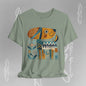 Abstract Guardian Folk Art Dog T-Shirt — Modern Canine Lover Gift