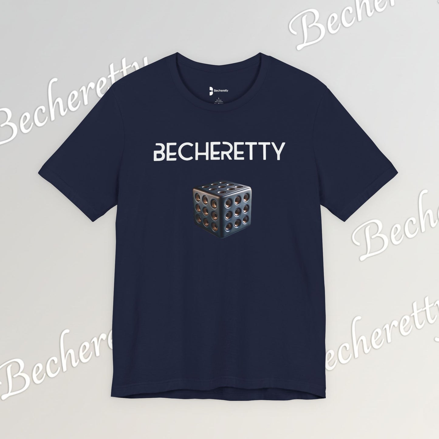 Becheretty Cube T-Shirt – Minimalist Geometric Graphic Art Expression - Casual wear - Gamers Gift
