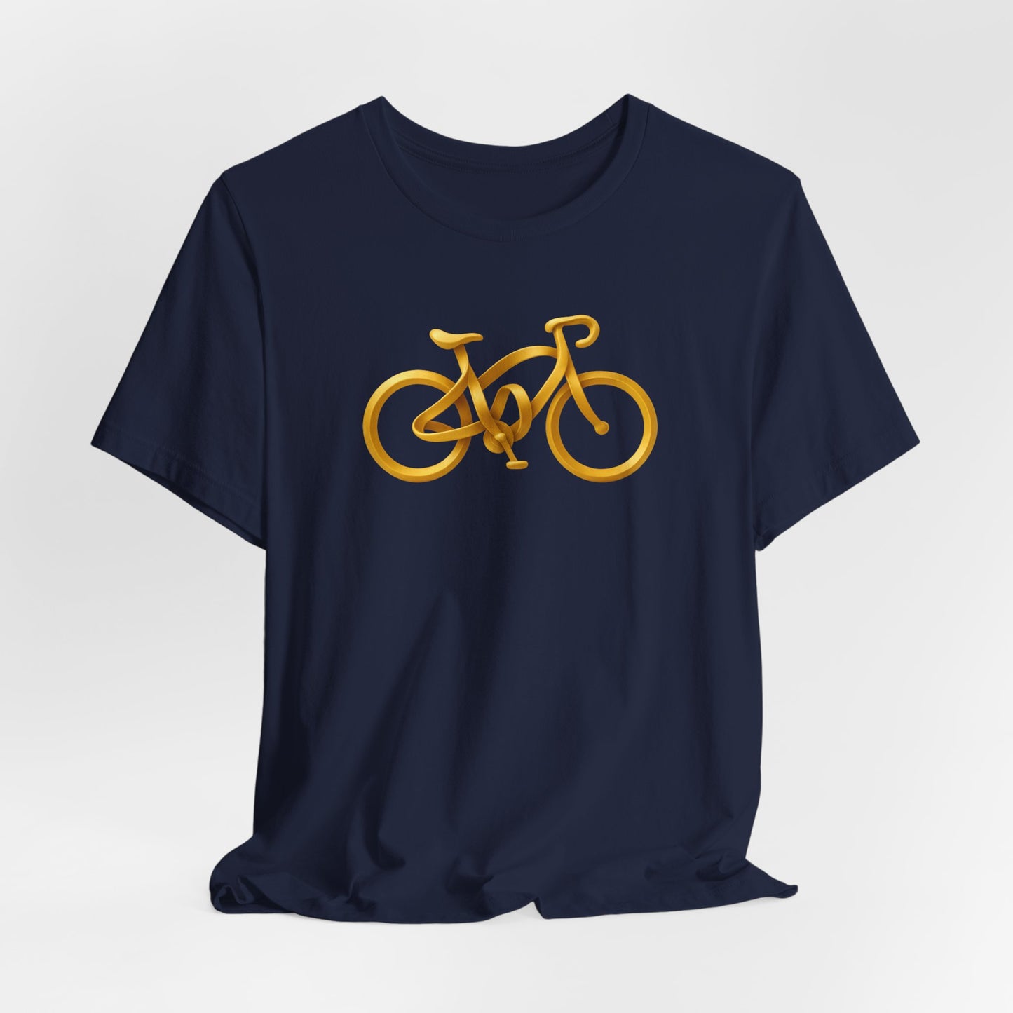Gold Road Bike T-Shirt — Art Graphic Minimalist Becheretty - Gift Idea for Cyclist & Bike lovers