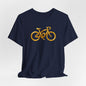 Gold Road Bike T-Shirt — Art Graphic Minimalist Becheretty - Gift Idea for Cyclist & Bike lovers