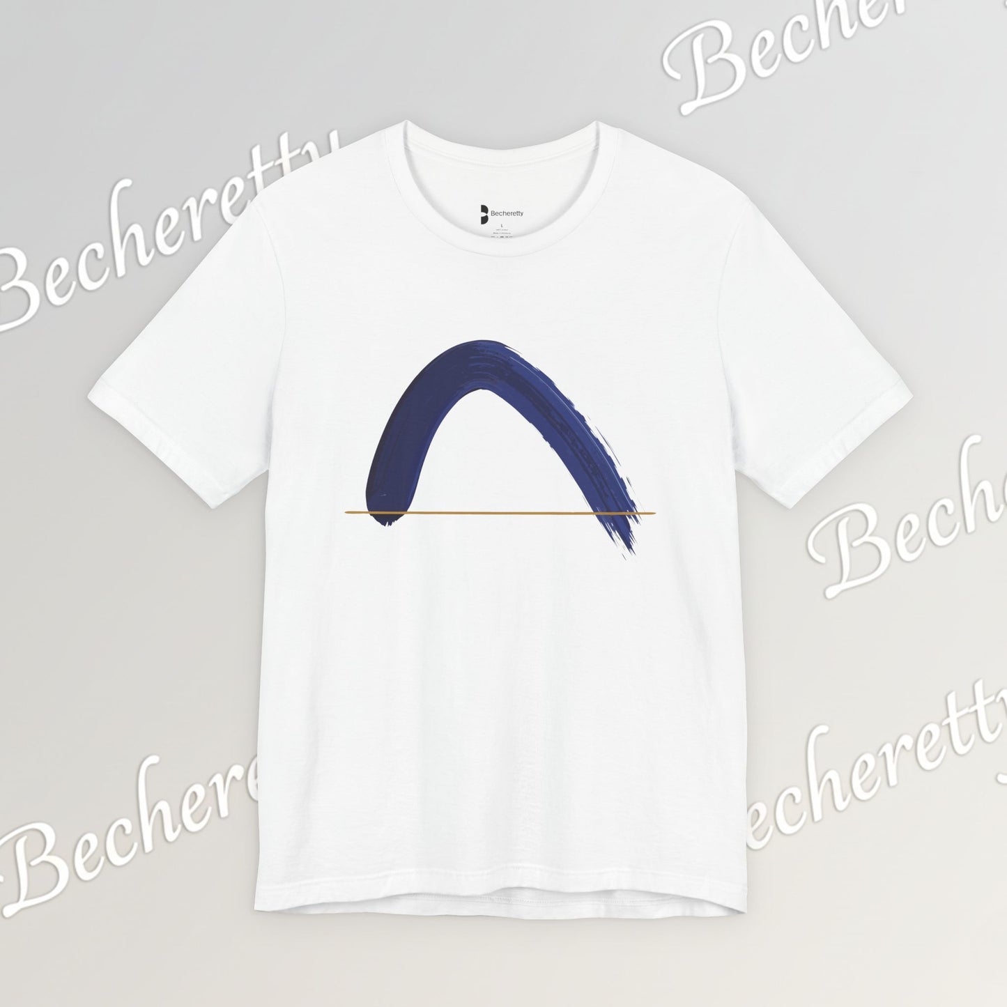 The Horizon Arc | Minimalist Brushstroke Tee - Art Graphic Becheretty - Exclusive series focused on clean, intentional art.