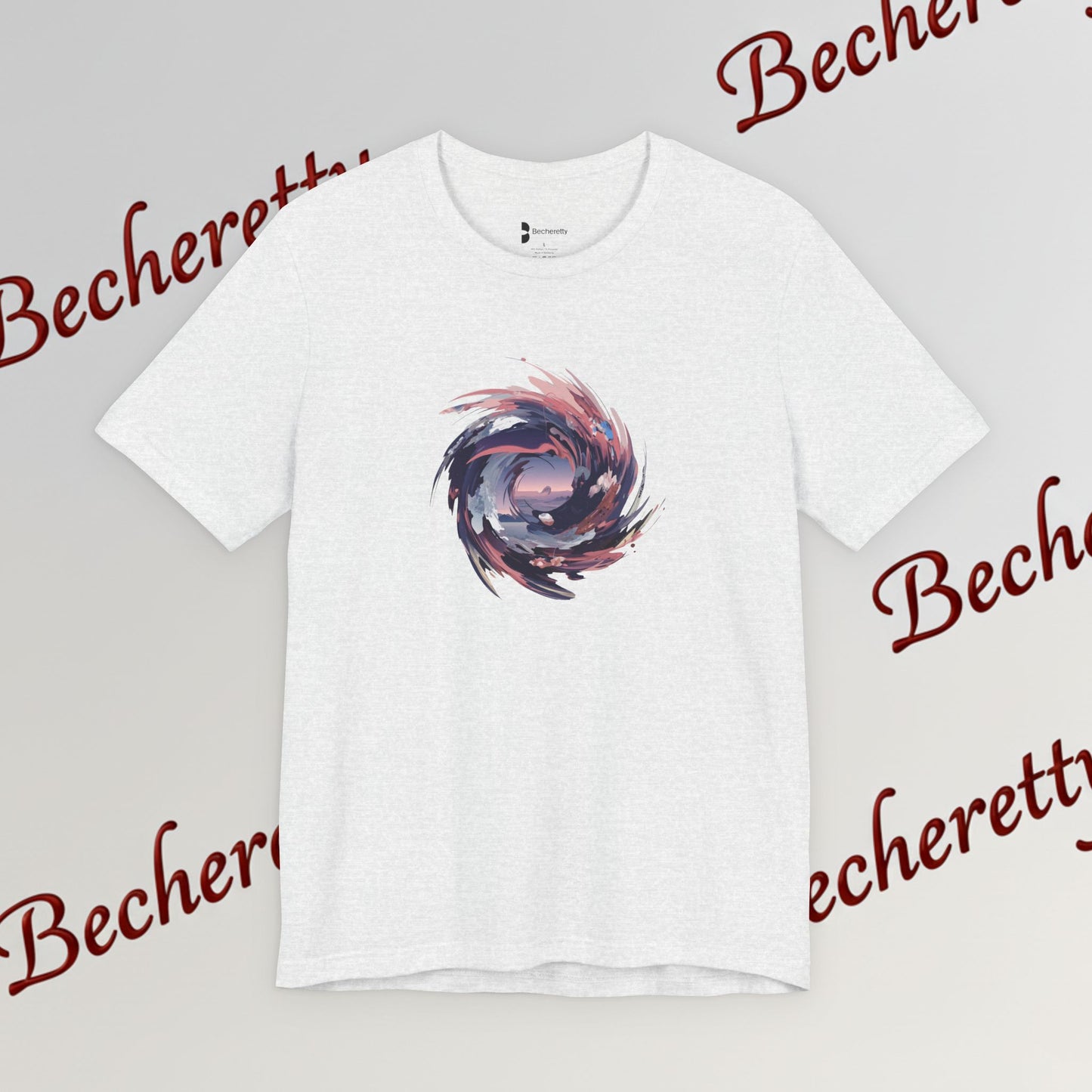 Graphic Art t-Shirt "Spiral Galaxy" - Abstract Cosmic Swirl Tee - Unique Design - Special Gift for Art Lovers