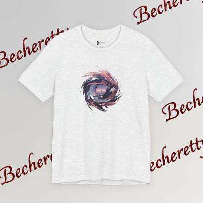 Graphic Art t-Shirt "Spiral Galaxy" - Abstract Cosmic Swirl Tee - Unique Design - Special Gift for Art Lovers