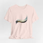 Abstract Wave Tee — Minimal Coastal Brushstroke T-Shirt Becheretty - Ideal Gift - Original Design