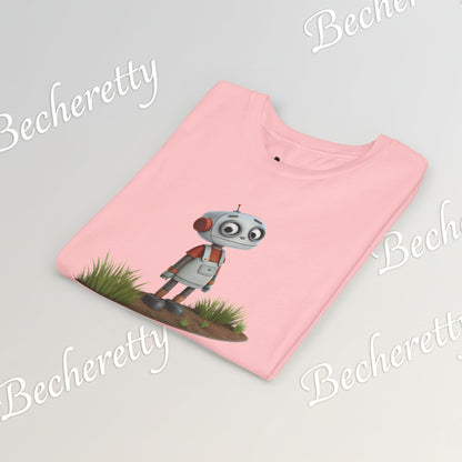 Youth T-Shirt short sleeve "Funny Robot Gaze" Graphic Becheretty - Casual Wear - Unique Kids Apparel