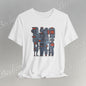 Abstract figurative illustration T-Shirt Becheretty - Geometric, totem-inspired composition - Wearable Art