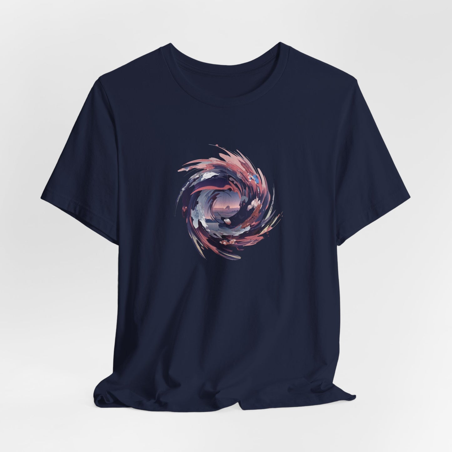 Graphic Art t-Shirt "Spiral Galaxy" - Abstract Cosmic Swirl Tee - Unique Design - Special Gift for Art Lovers