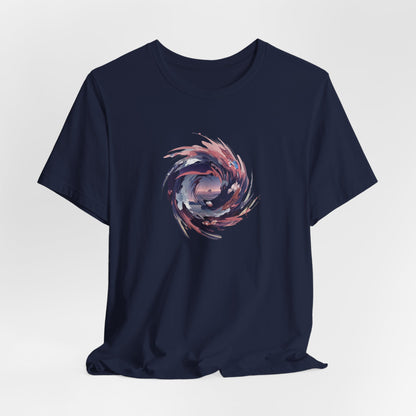 Graphic Art t-Shirt "Spiral Galaxy" - Abstract Cosmic Swirl Tee - Unique Design - Special Gift for Art Lovers