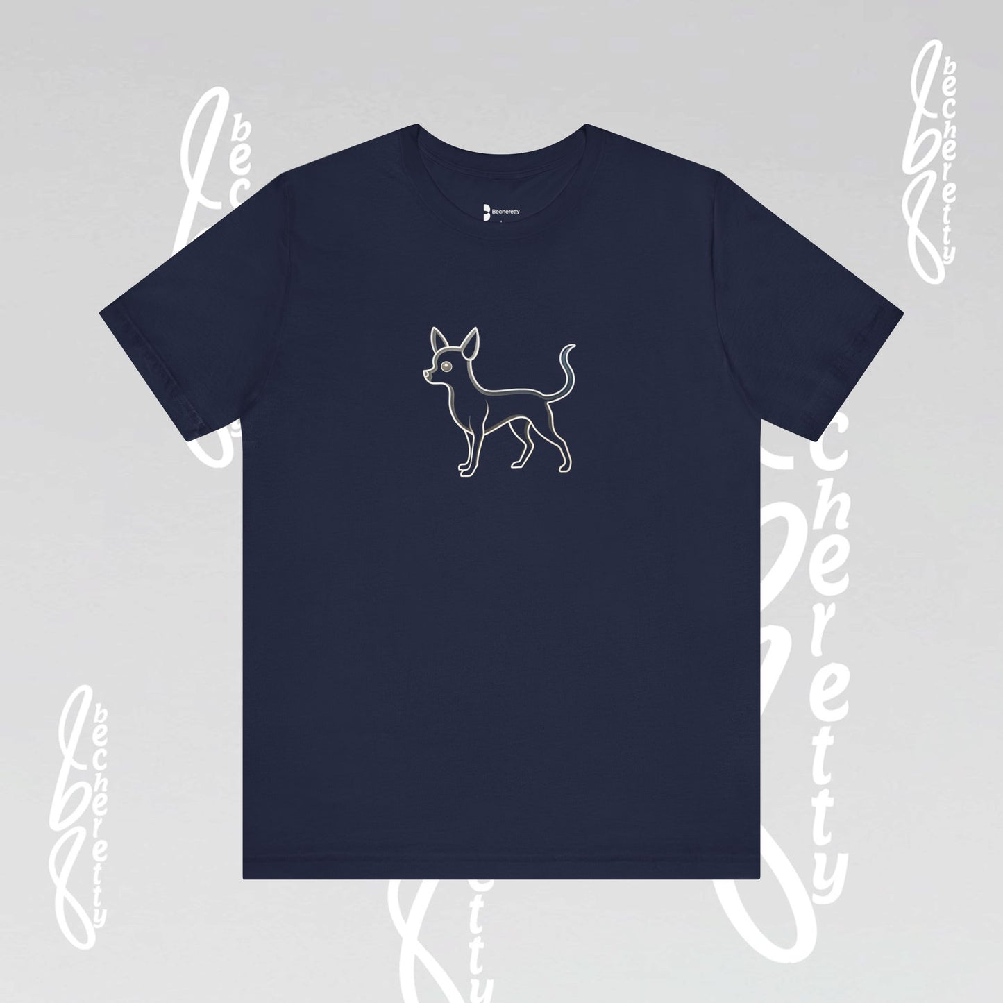 Chihuahua T-Shirt Unisex - Minimalist Art Graphic Becheretty - Trendy Tee - Casual Wear