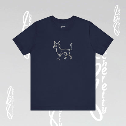 Chihuahua T-Shirt Unisex - Minimalist Art Graphic Becheretty - Trendy Tee - Casual Wear