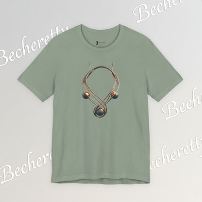 Art Graphic  Necklace "Mystic Orb" Minimalist Tee Becheretty - Wearable Art work - Unique design