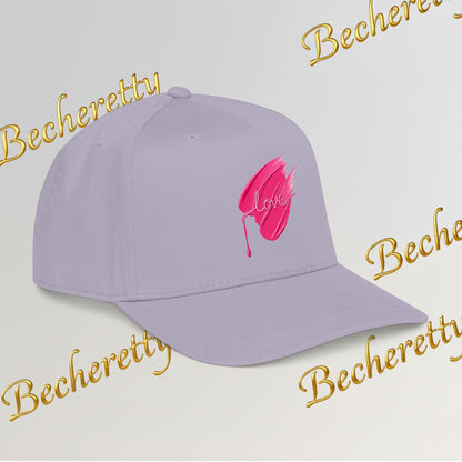 Pink Brushstroke Baseball Cap - Art Graphic Becheretty - Artistic Energy for Art Lovers