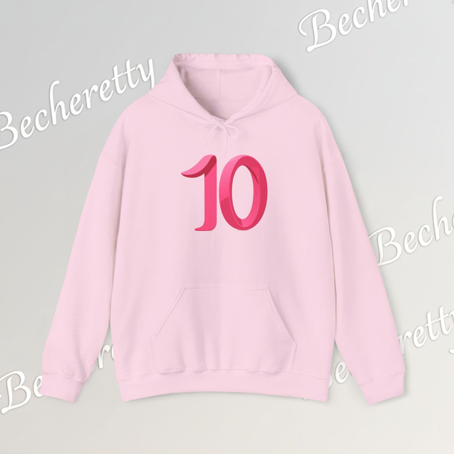 The "Perfect 10" Signature Hoodie - Art Minimalist Becheretty - Perfect balance between soft aesthetics and high-impact style.