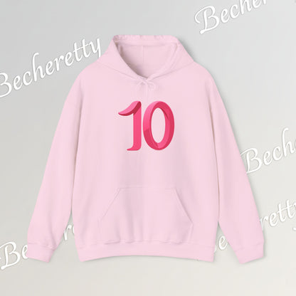 The "Perfect 10" Signature Hoodie - Art Minimalist Becheretty - Perfect balance between soft aesthetics and high-impact style.