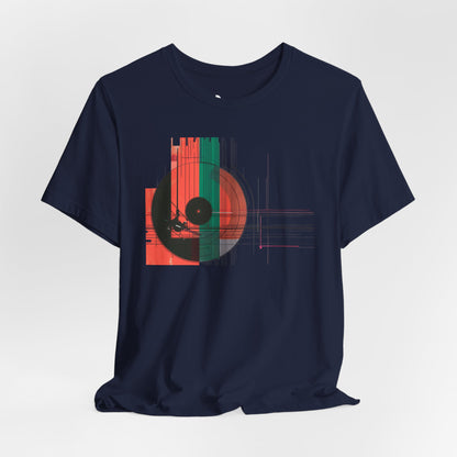 Minimalist Cubist Vinyl Tee - Art Graphic Becheretty - Spin your style in a new direction.