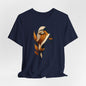 "Golden Profile" Abstract Graphic T‑Shirt – Art Minimalist Becheretty - Botanical inspiration