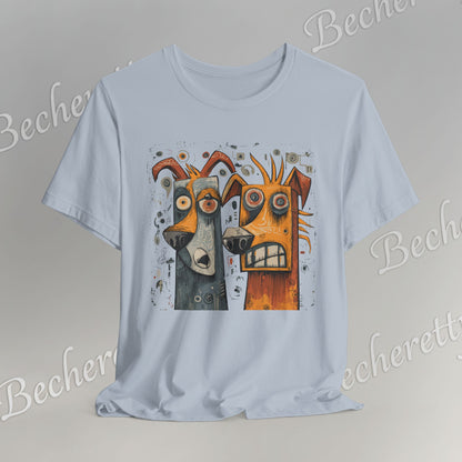 Twin Instincts T-shirt Becheretty - Perfect for art-driven fashion, and anyone who wears instinct as identity.