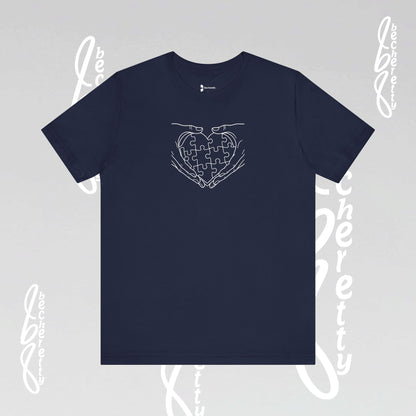Autism Awareness T-Shirt  "My Heart is Yours" - Becheretty Minimalist design - Unisex, casual wear.