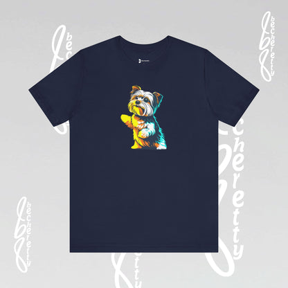 Yorkshire Graphic T-Shirt Becheretty - Artistic Design - Perfect gift for Yorkie Lovers - Casual Wear