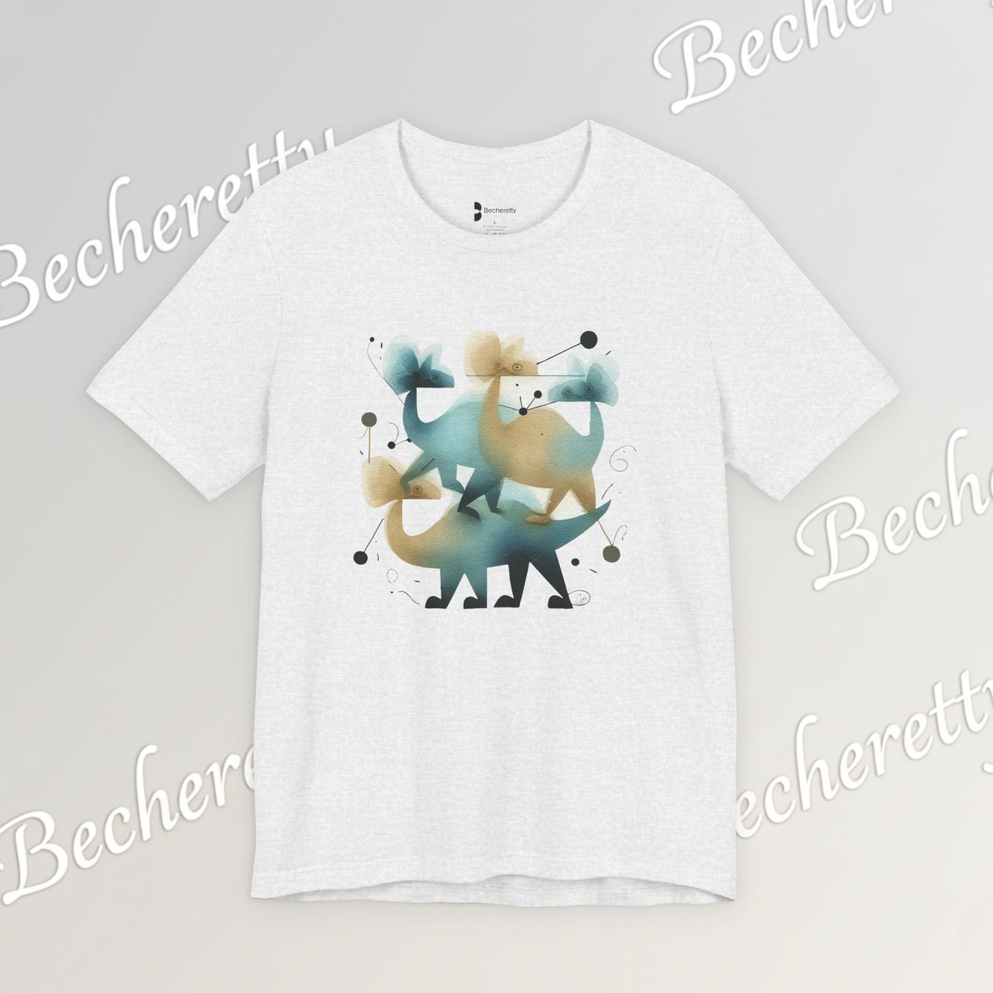 Abstract Balance "Dino"  Modern Graphic T-Shirt - Art Graphic Becheretty - Original abstract Illustration