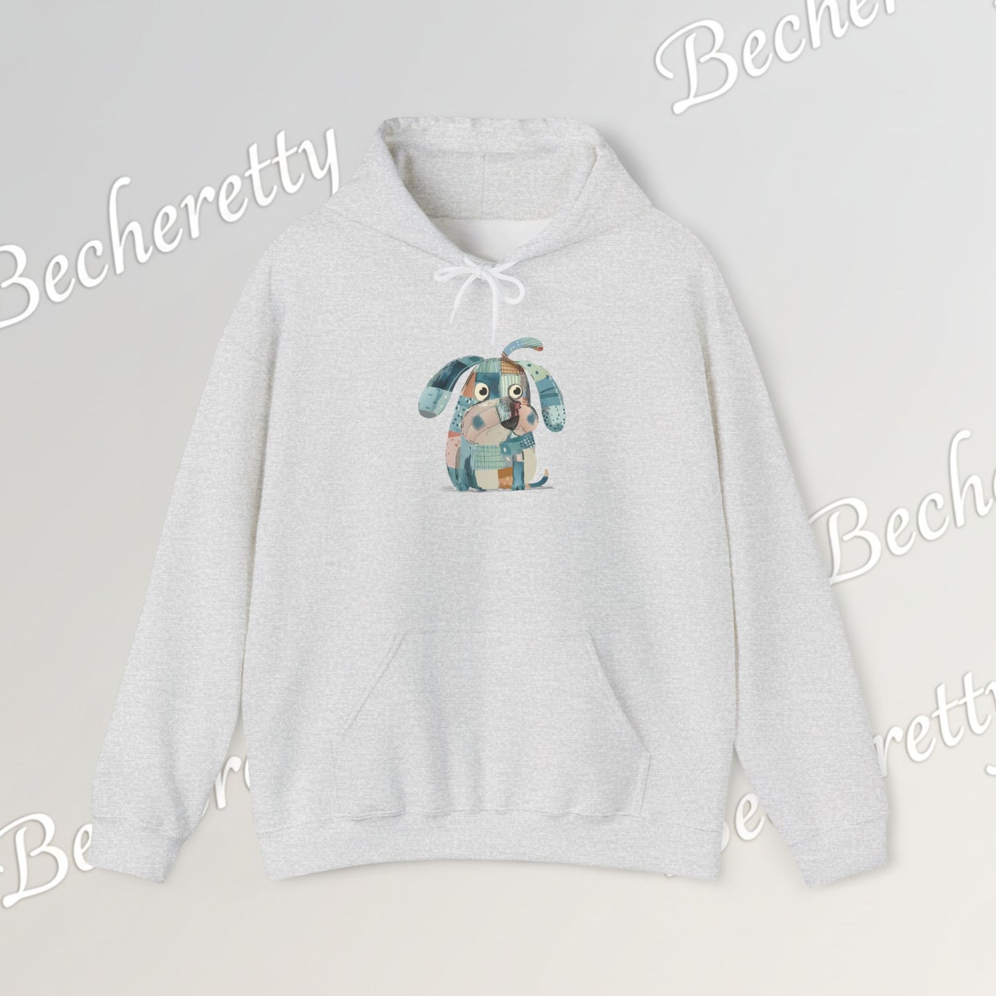 Cute Watercolor Dog Hoodie - art Graphic Becheretty - Colorful Puppy Sweatshirt