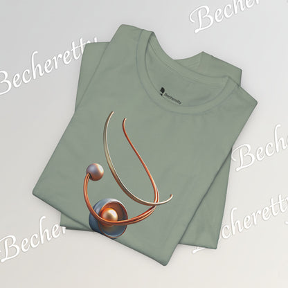 Artistic Graphic T-Shirt Becheretty - Stylish Necklace Design - Casual Wear, Gift for Art Lovers, Summer Fashion, Everyday Comfort