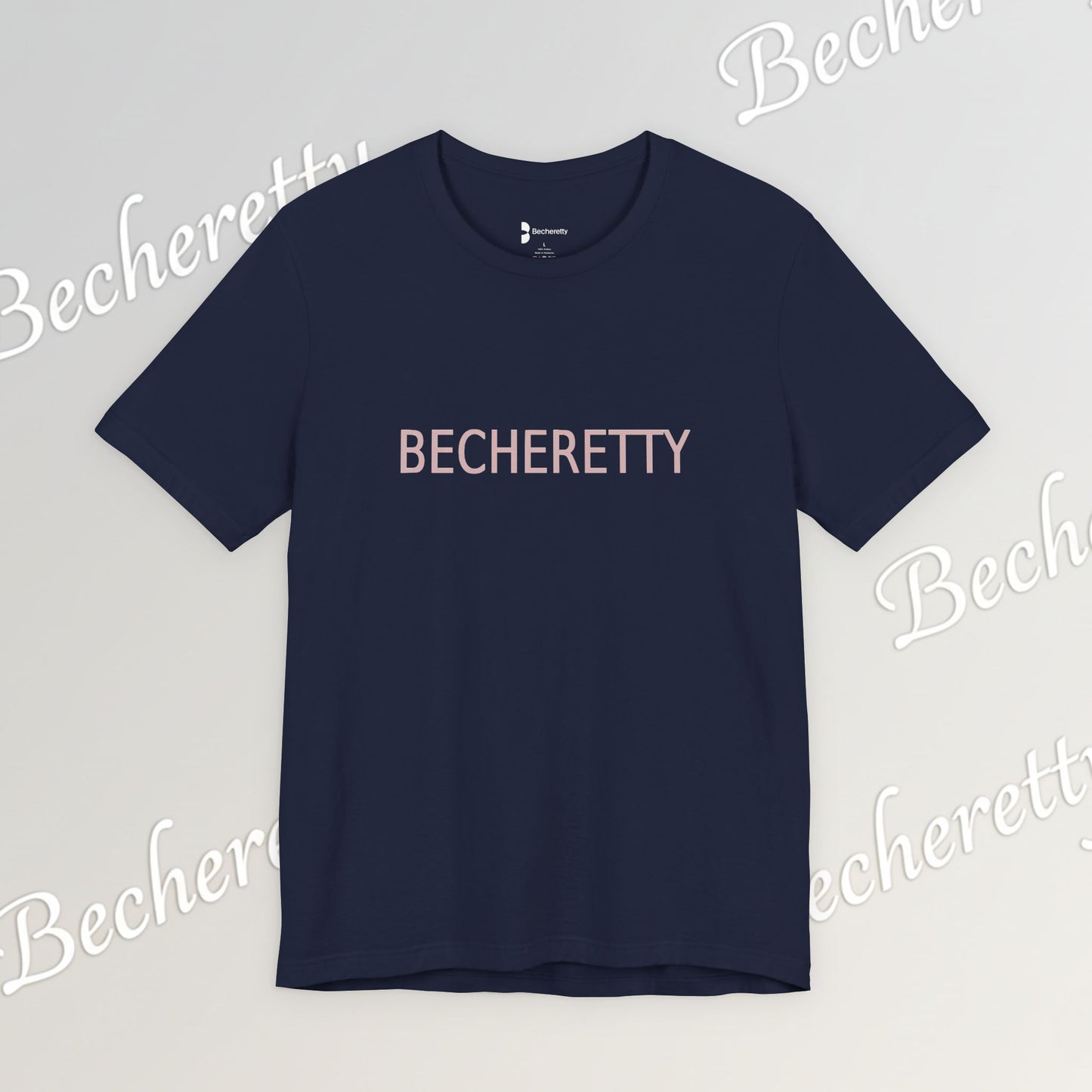 Minimalist Logo Tee Becheretty - Short Sleeve- Casual Style, Unisex - Relaxed Fit Top - Everyday wear