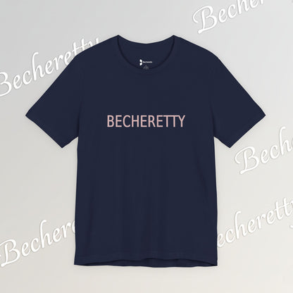 Minimalist Logo Tee Becheretty - Short Sleeve- Casual Style, Unisex - Relaxed Fit Top - Everyday wear