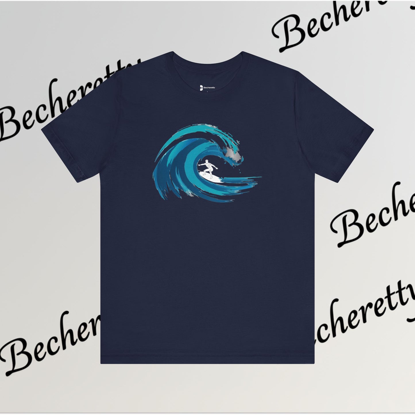 Ocean Wave Surf Tee — The Art of Surf - Graphic Minimalist Becheretty - Surfing is just painting — the ocean is the brush