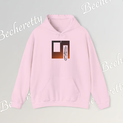 "The Horizon" Abstract Script Hoodie - Art Minimalist Becheretty - Everyday wear - Artistic & Cozy