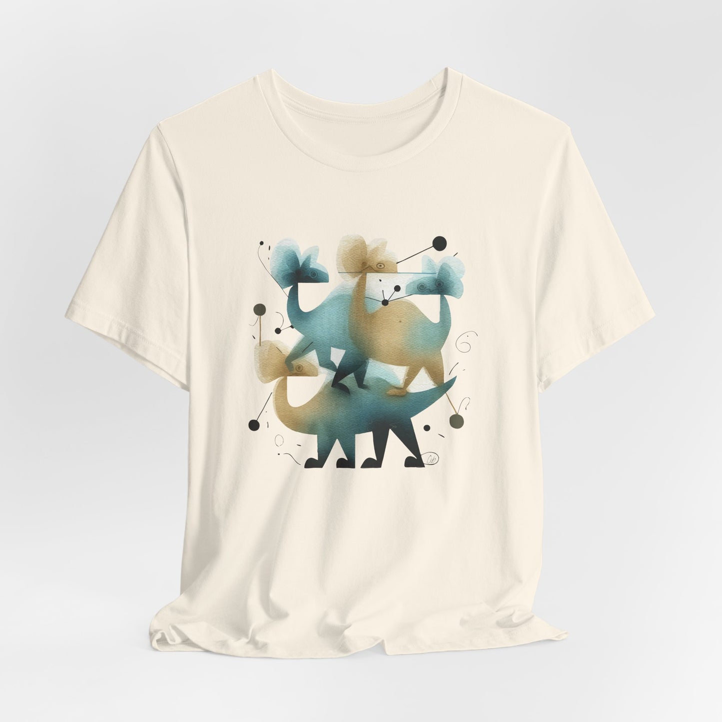 Abstract Balance "Dino"  Modern Graphic T-Shirt - Art Graphic Becheretty - Original abstract Illustration
