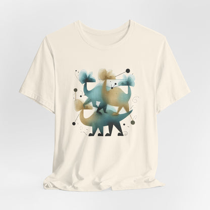 Abstract Balance "Dino"  Modern Graphic T-Shirt - Art Graphic Becheretty - Original abstract Illustration